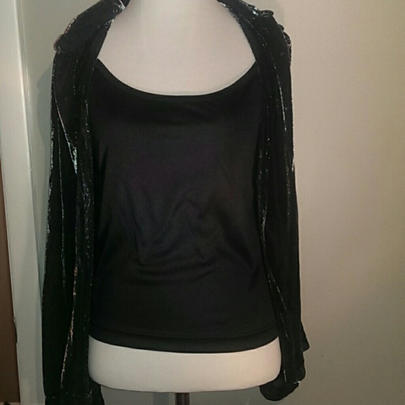 VTG 90s Sheer Retro Glitter Blouse/Tank Liner NWT - Picture 3 of 8
